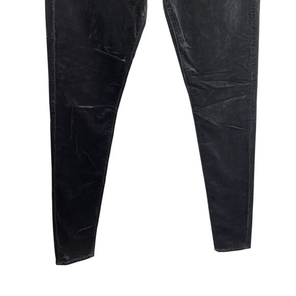 AG Adriano Goldschmied Velvet Pants Womens 27 Gray Farrah Skinny High Rise NWT - Picture 6 of 13